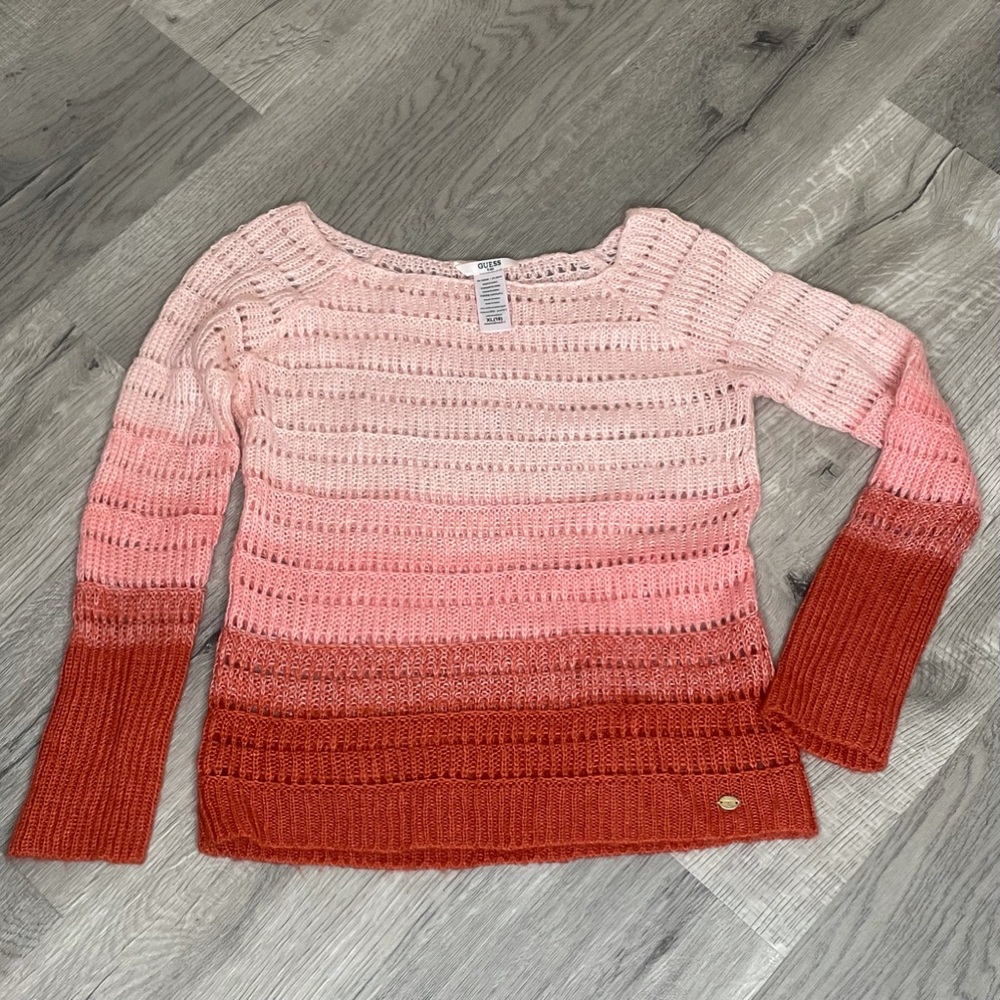 GUESS kids ombré rose sweater